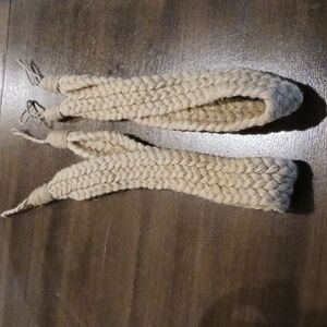 Tiebacks three strand braided burlap/ hemp type 32" new without tag (2)